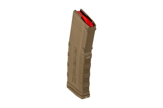 Amend2 30 round magazine Mod 2 flat dark earth features a polymer construction